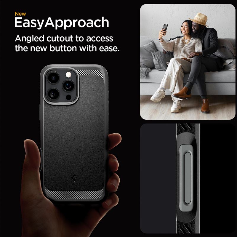 Spigen Rugged Armor MagSafe, matte black - iPhone 16 Pro