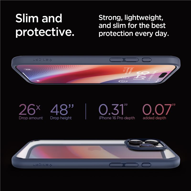 Spigen Ultra Hybrid, navy blue - iPhone 16 Pro