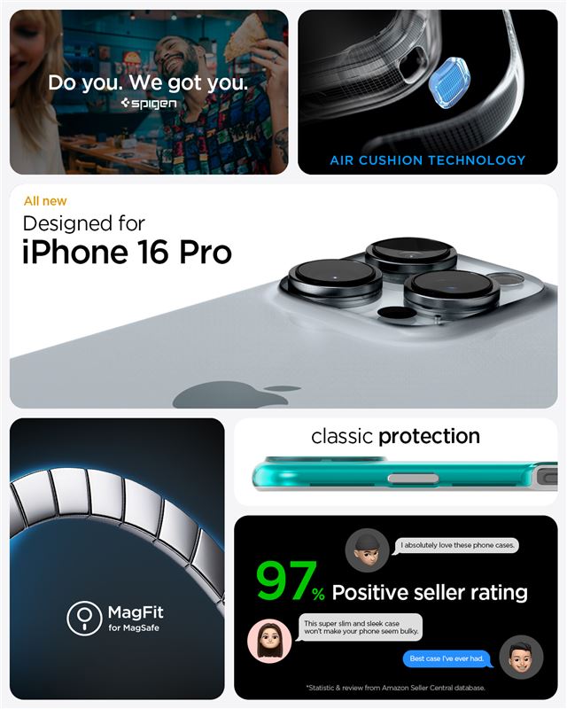 Spigen Classic C1 MagSafe, bondi blue - iPhone 16 Pro