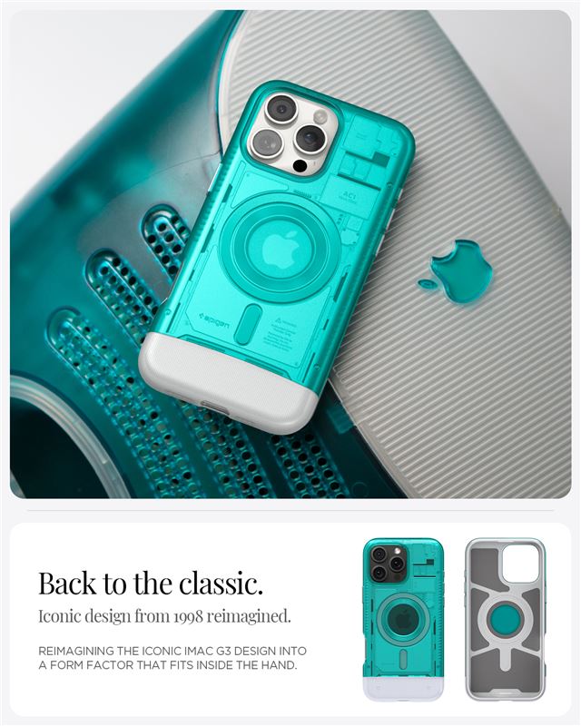 Spigen Classic C1 MagSafe, bondi blue - iPhone 16 Pro