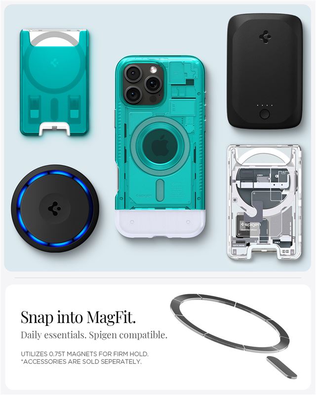 Spigen Classic C1 MagSafe, bondi blue - iPhone 16 Pro