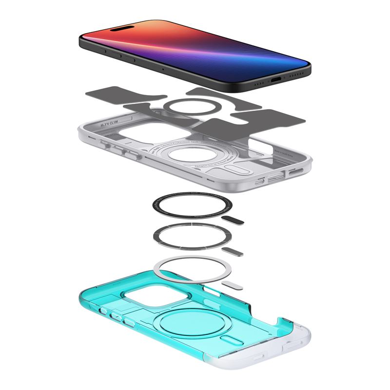 Spigen Classic C1 MagSafe, bondi blue - iPhone 16 Pro