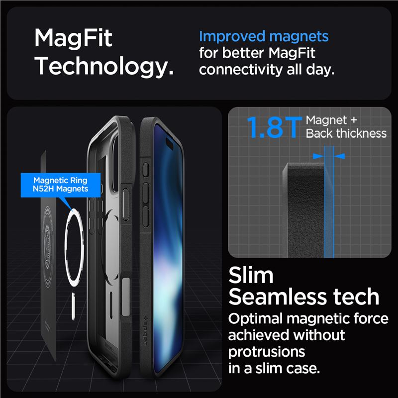 Spigen Core Armor MagSafe, matte black - iPhone 16 Pro