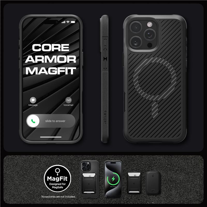 Spigen Core Armor MagSafe, matte black - iPhone 16 Pro