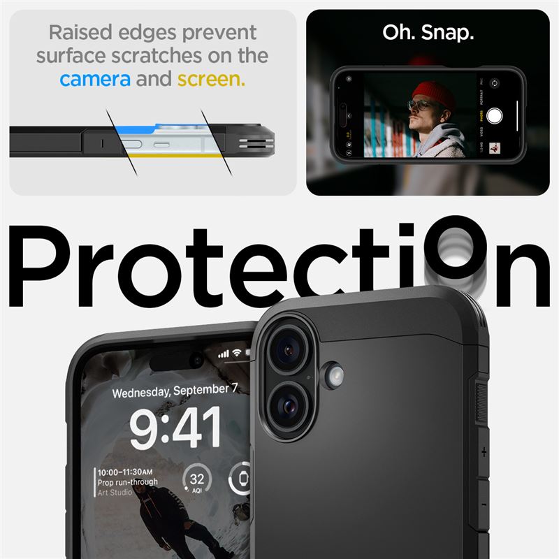 Spigen Tough Armor MagSafe, black - iPhone 16