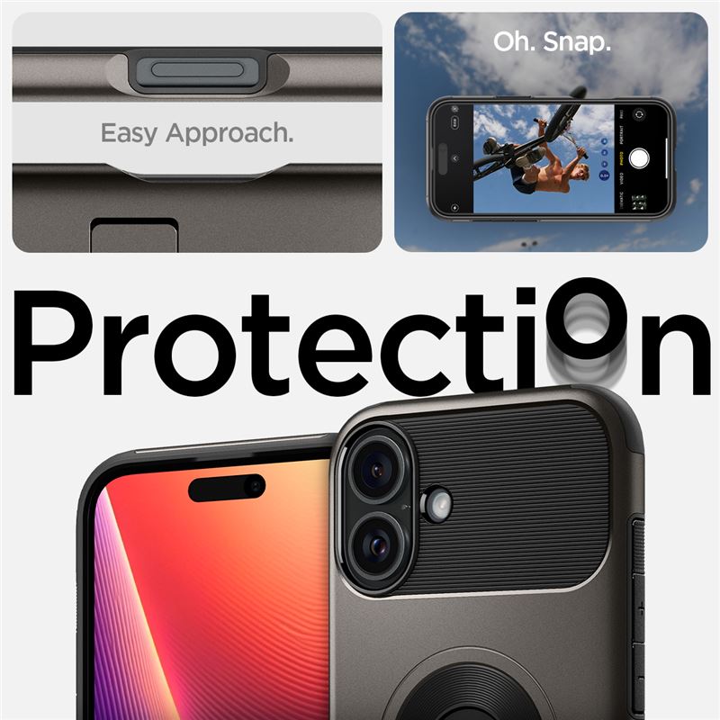 Spigen Slim Armor MagSafe, gunmetal - iPhone 16