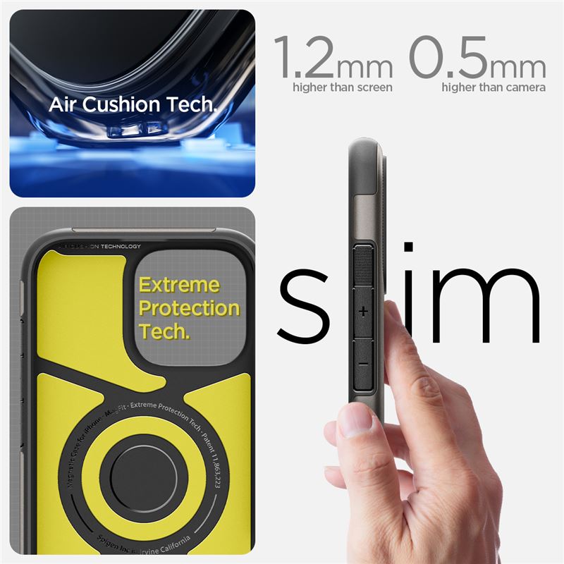 Spigen Slim Armor MagSafe, gunmetal - iPhone 16