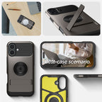 Spigen Slim Armor MagSafe, gunmetal - iPhone 16