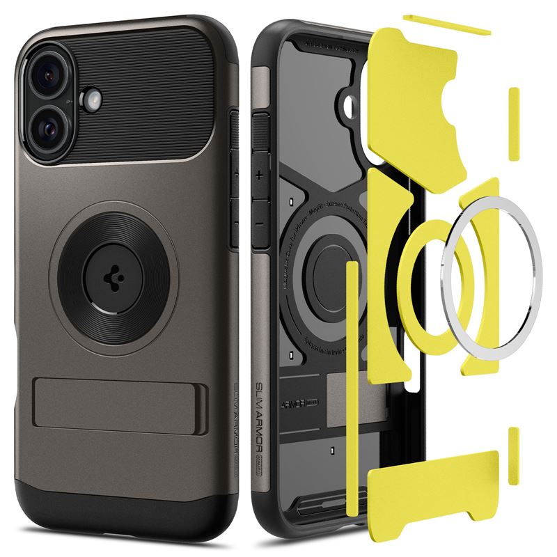 Spigen Slim Armor MagSafe, gunmetal - iPhone 16