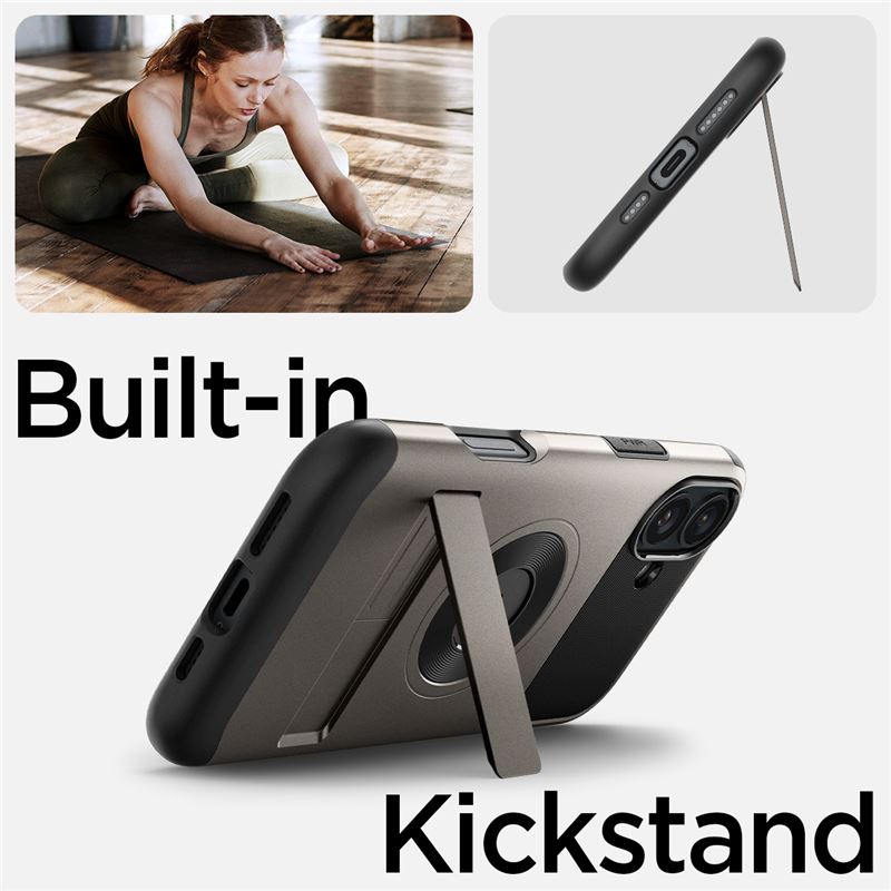Spigen Slim Armor MagSafe, gunmetal - iPhone 16