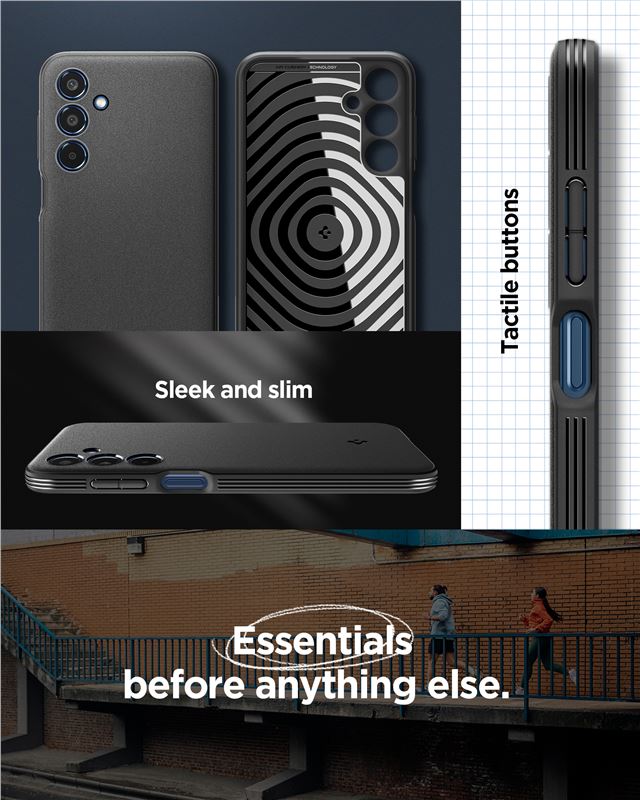 Spigen Essential Sand Blast, matte black - Samsung Galaxy M35 5G