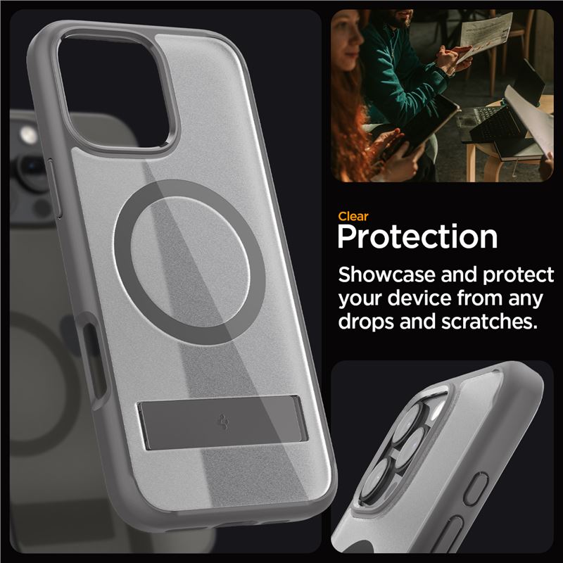 Spigen Ultra Hybrid S MagSafe, frost gray - iPhone 16 Pro