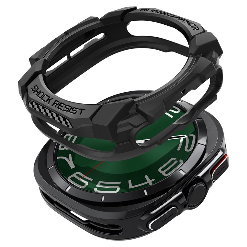 Spigen Rugged Armor, matte black - Samsung Galaxy Watch Ultra