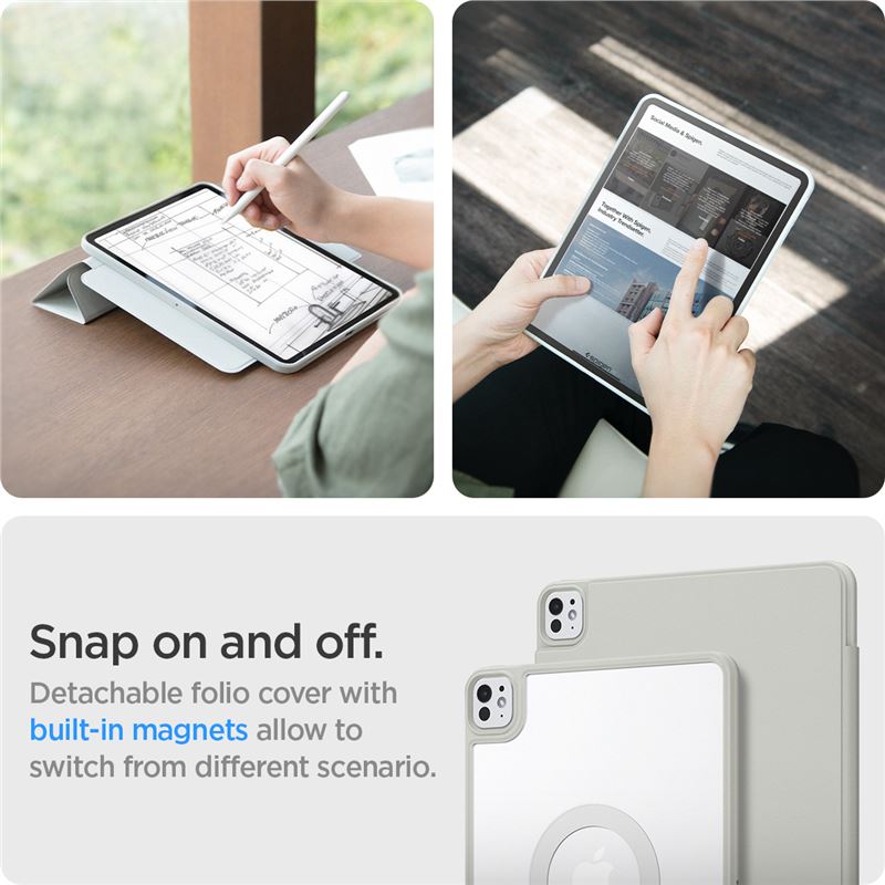 Spigen Air Skin Pro Onetap, gray - iPad Pro 13" (2025/2024)