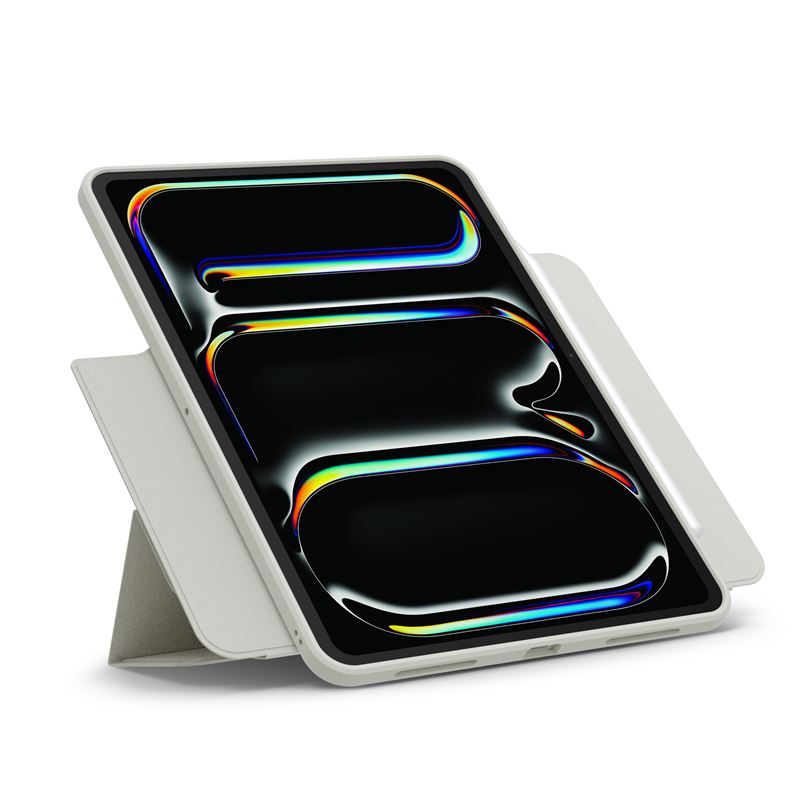 Made of PC, TPU and premium vegan Velo leather with a built-in magnetic pen holder and a triangular folding stand