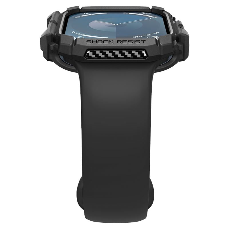 Spigen Rugged Armor, matte black - Apple Watch 11/10 42mm