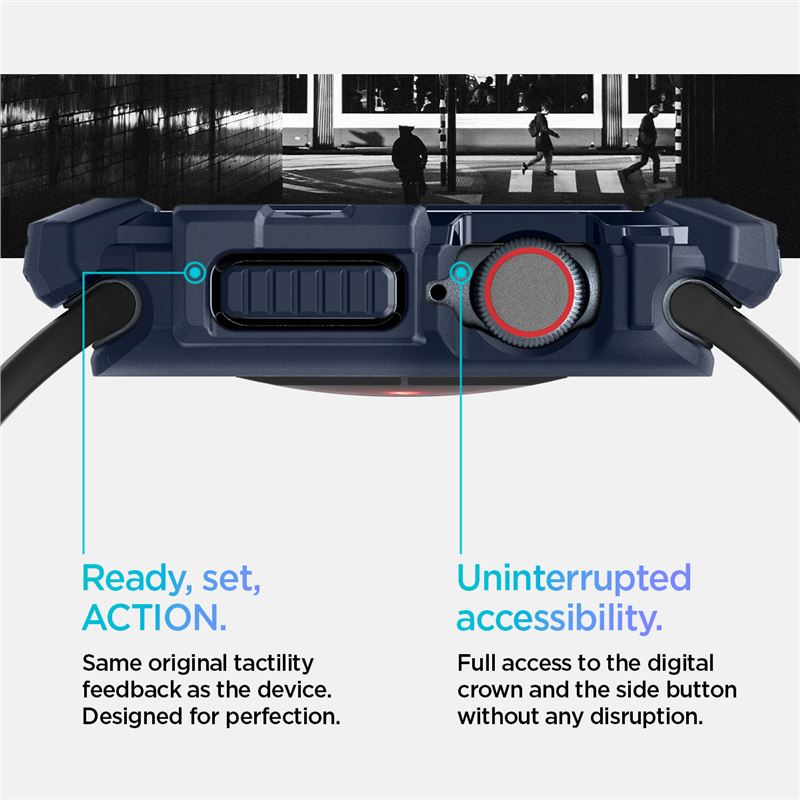 Spigen Rugged Armor, navy blue - Apple Watch 11/10 42mm