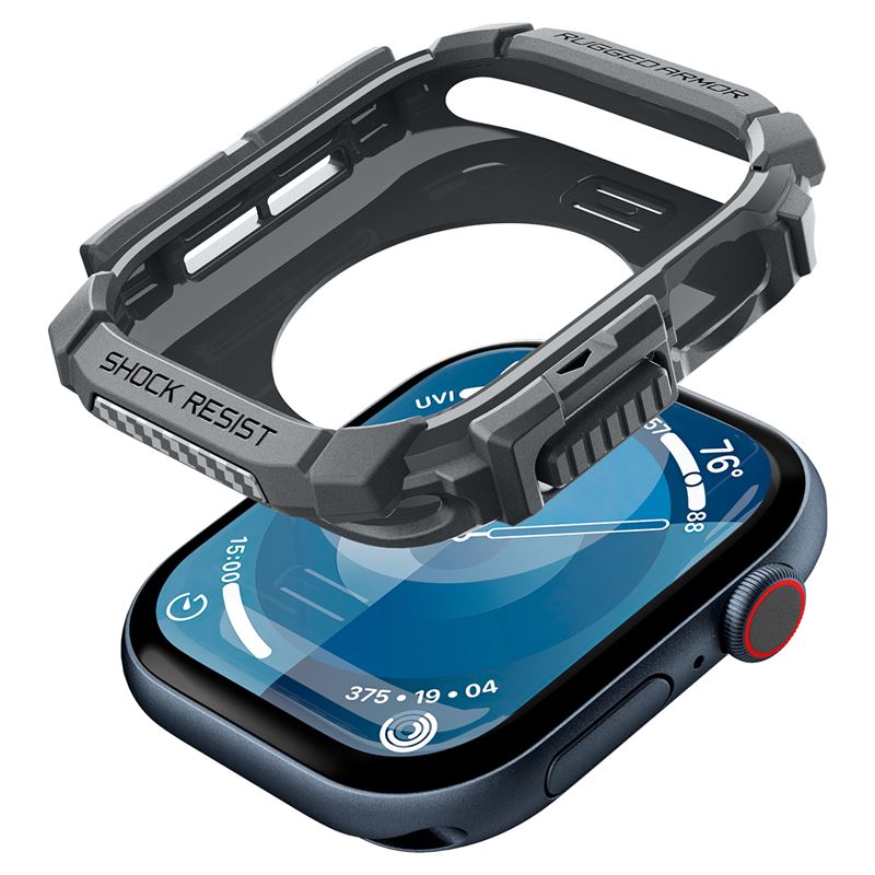 Spigen Rugged Armor, tmavosivý – Apple Watch 11/10 46 mm