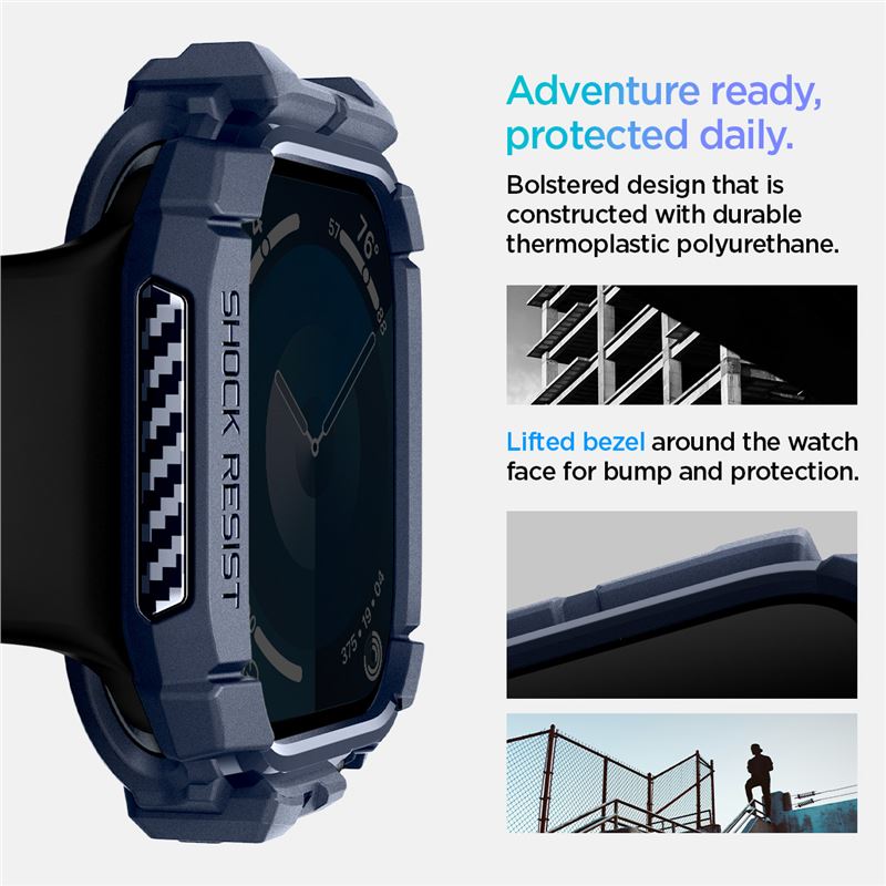 Daily scratch protection with a flexible and shock-absorbent layer