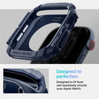 Spigen Rugged Armor, navy blue - Apple Watch 11/10 46mm