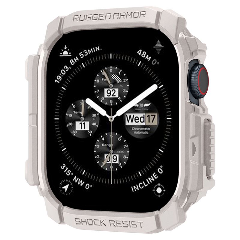 Spigen Rugged Armor, dune beige - Apple Watch 11/10 46mm