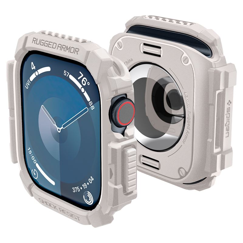 Spigen Rugged Armor, dune beige - Apple Watch 11/10 46mm