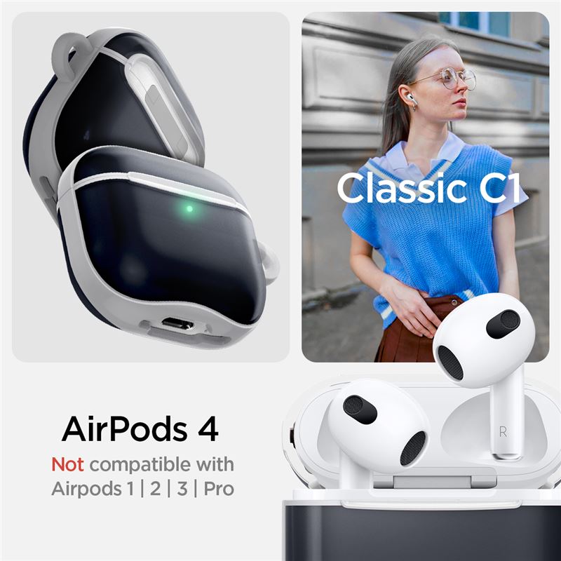 Spigen Classic C1, grafit - AirPods 4