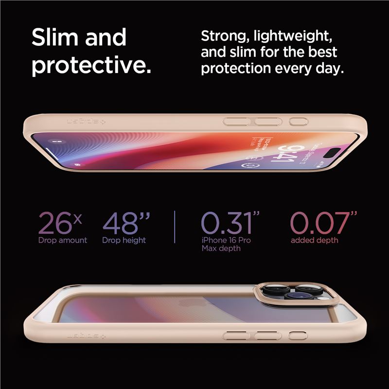 Spigen Ultra Hybrid, rose titanium - iPhone 16 Pro Max