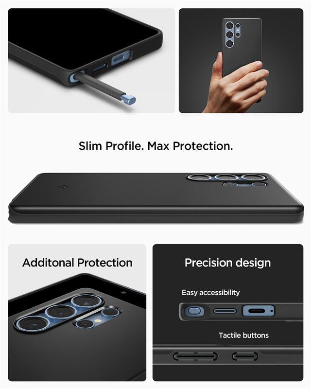Spigen Thin Fit MagSafe, čierny - Samsung Galaxy S25 Ultra