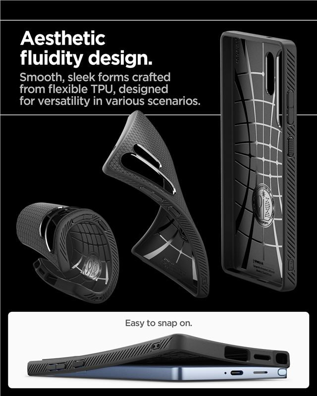 Spigen Liquid Air, matte black - Samsung Galaxy S25 Ultra