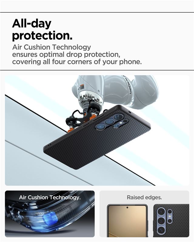 Spigen Liquid Air, matte black - Samsung Galaxy S25 Ultra