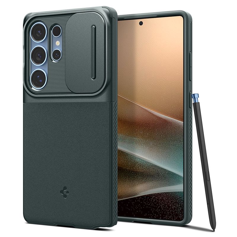 Spigen Optik Armor, abyss green - Samsung Galaxy S25 Ultra