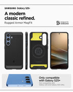 Spigen Rugged Armor MagSafe, matná čierna - Samsung Galaxy S25+