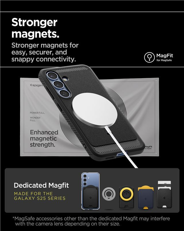 Spigen Rugged Armor MagSafe, matná čierna - Samsung Galaxy S25+