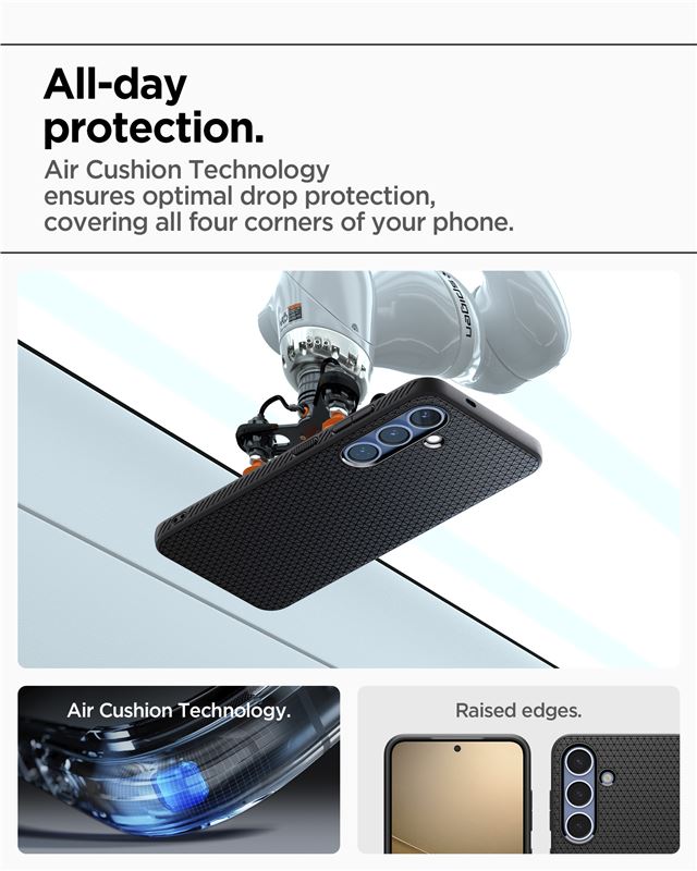 Precise cutouts offer full access to the camera, sensors and other device functions
