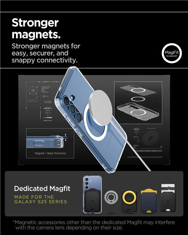 Spigen Ultra Hybrid MagSafe, clear white - Samsung Galaxy S25+