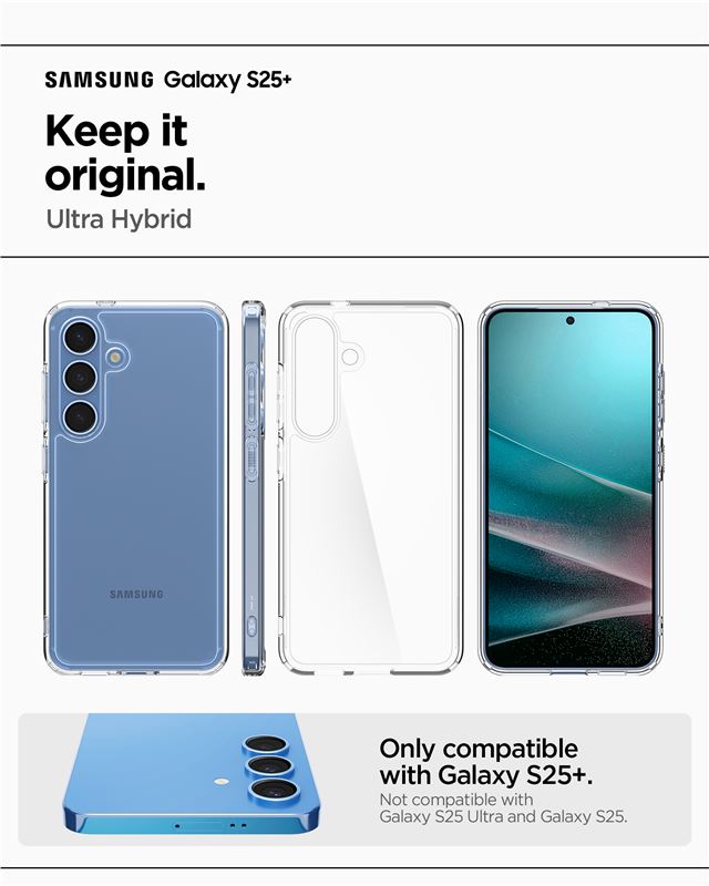 Spigen Ultra Hybrid, crystal clear - Samsung Galaxy S25+