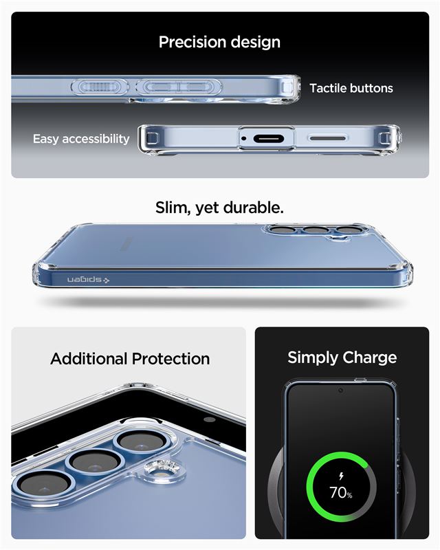 Spigen Ultra Hybrid, crystal clear - Samsung Galaxy S25+