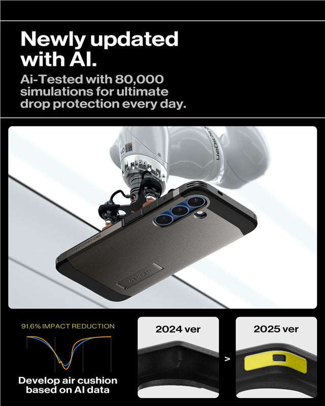 Spigen Tough Armor MagSafe, gunmetal – Samsung Galaxy S25+