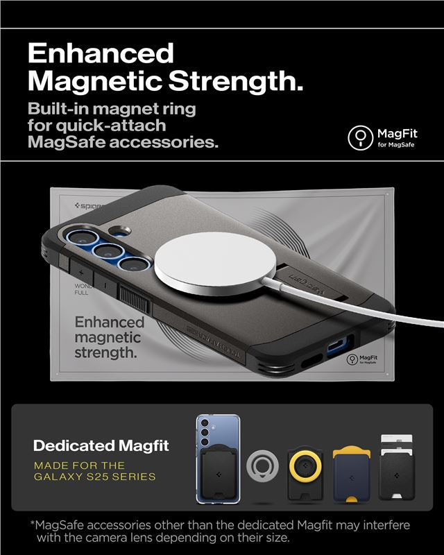 Spigen Tough Armor MagSafe, gunmetal – Samsung Galaxy S25+