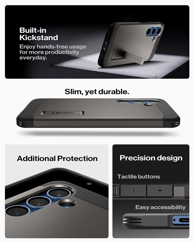 Spigen Tough Armor MagSafe, gunmetal – Samsung Galaxy S25+