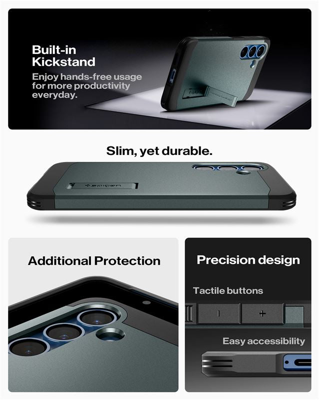 Spigen Tough Armor MagSafe, abyss green - Samsung Galaxy S25+