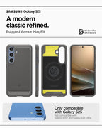 Spigen Rugged Armor MagSafe, marble gray - Samsung Galaxy S25
