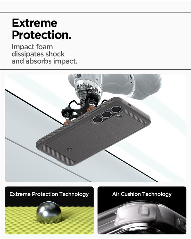 Spigen Rugged Armor MagSafe, marble gray - Samsung Galaxy S25