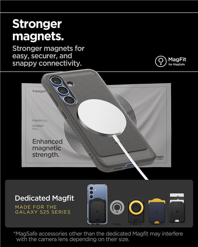 Spigen Rugged Armor MagSafe, marble gray - Samsung Galaxy S25