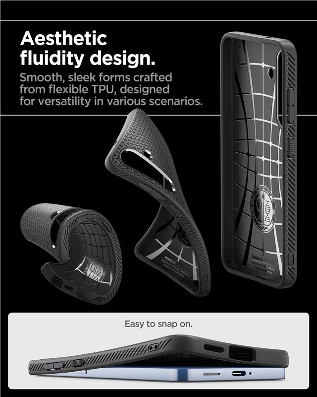 Spigen Liquid Air, matte black - Samsung Galaxy S25