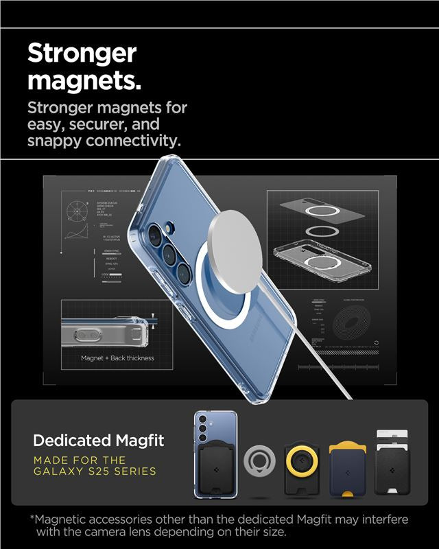 Spigen Ultra Hybrid MagSafe, čisto biely – Samsung Galaxy S25