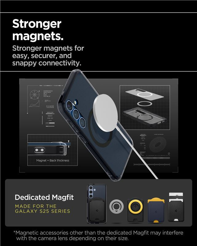 Spigen Ultra Hybrid MagSafe, frost black - Samsung Galaxy S25
