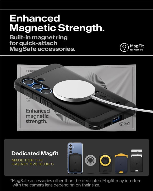 Spigen Tough Armor MagSafe, čierna - Samsung Galaxy S25