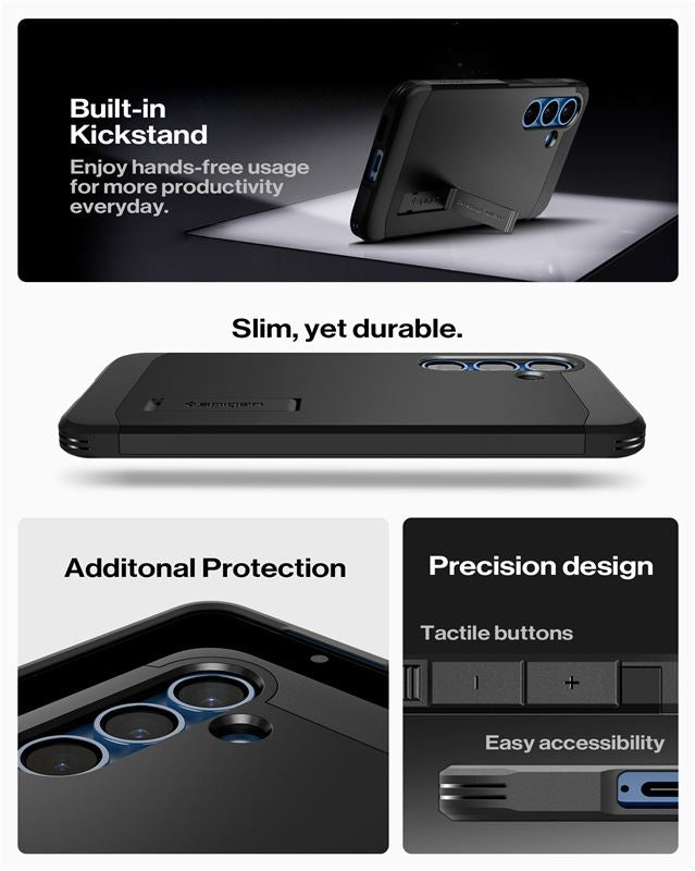 Spigen Tough Armor MagSafe, čierna - Samsung Galaxy S25